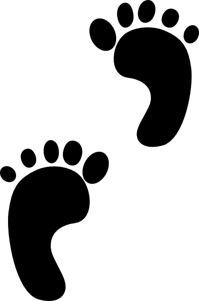 Clip - Jejak Kaki Vector Png (396x599)