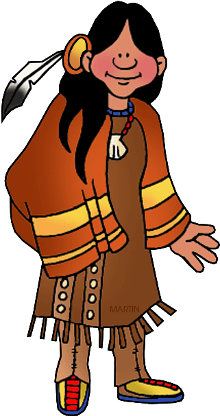 Northeast Woodland Woman - First Nation People Cartoon (352x648)