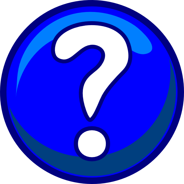 Question Mark Clipart - Blue Question Mark Clipart (600x600)
