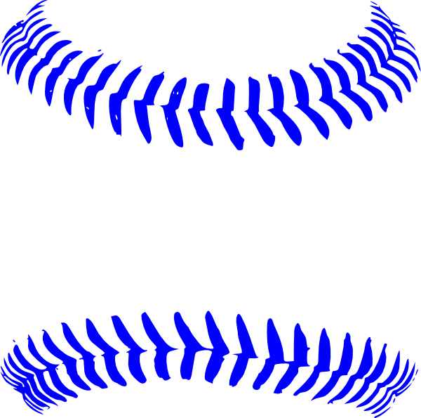Blue Stitch Baseball Clip Art At Clker - Customize Baseball With Name Throw Blanket (600x595)