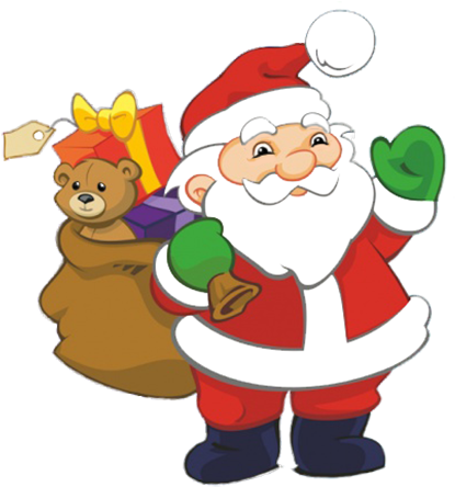 Santa Claus Clipart In Chimney At Night - Christmas Santa Claus Clipart (455x472)