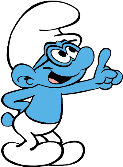 The Following Images Were Colored And Clipped By Cartoon - Smurf Clipart (407x553)