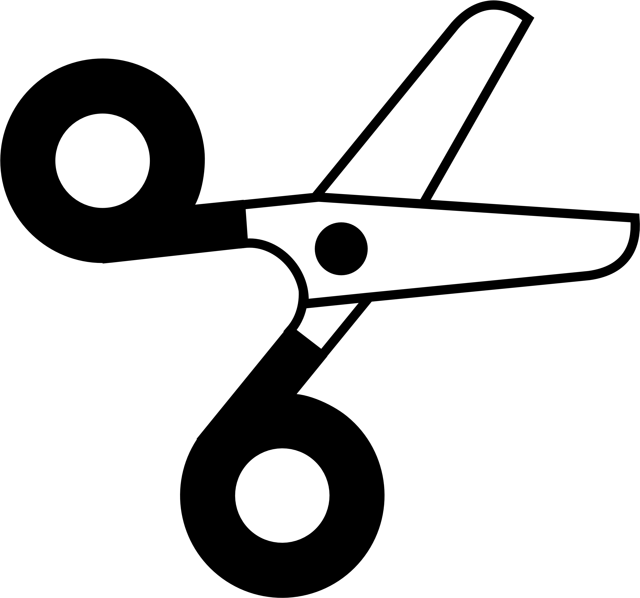 Big Image - Scissors Clipart Black And White (2555x2555)