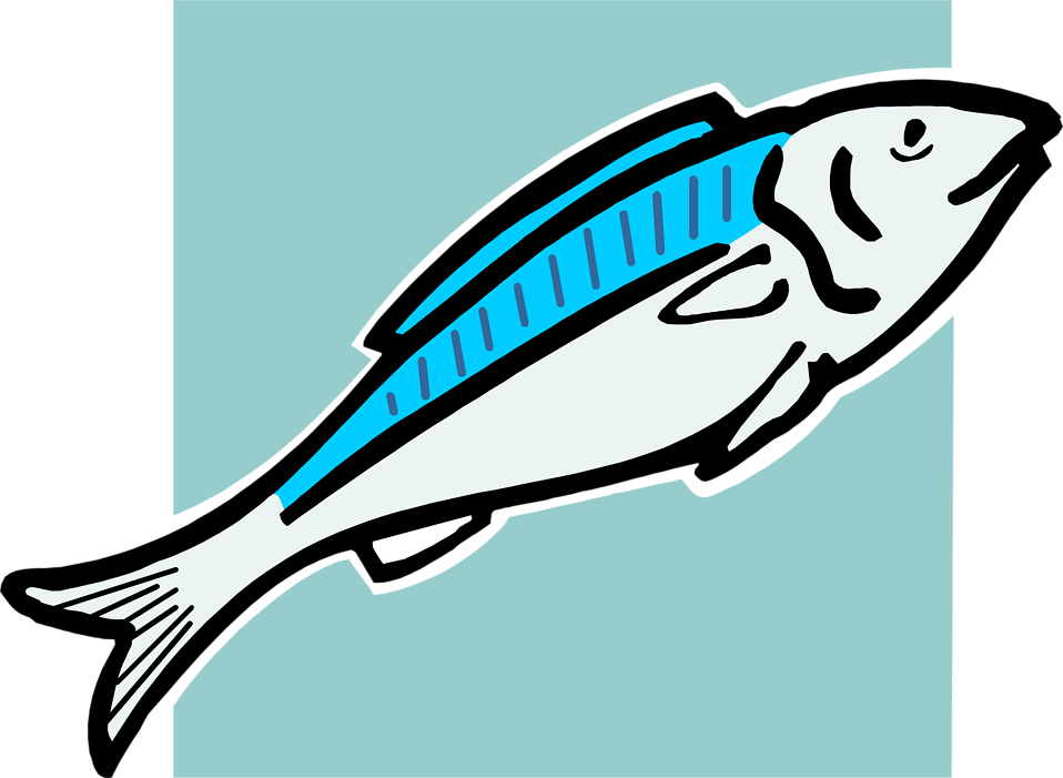 Bass Fish Clip Art Cliparts - Fish Food Clip Art (958x701)