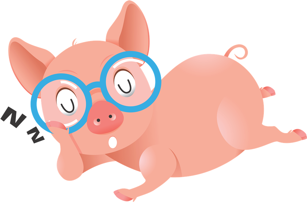 Pig Animated Clipart - Pig With Eye Glasses (1001x660)