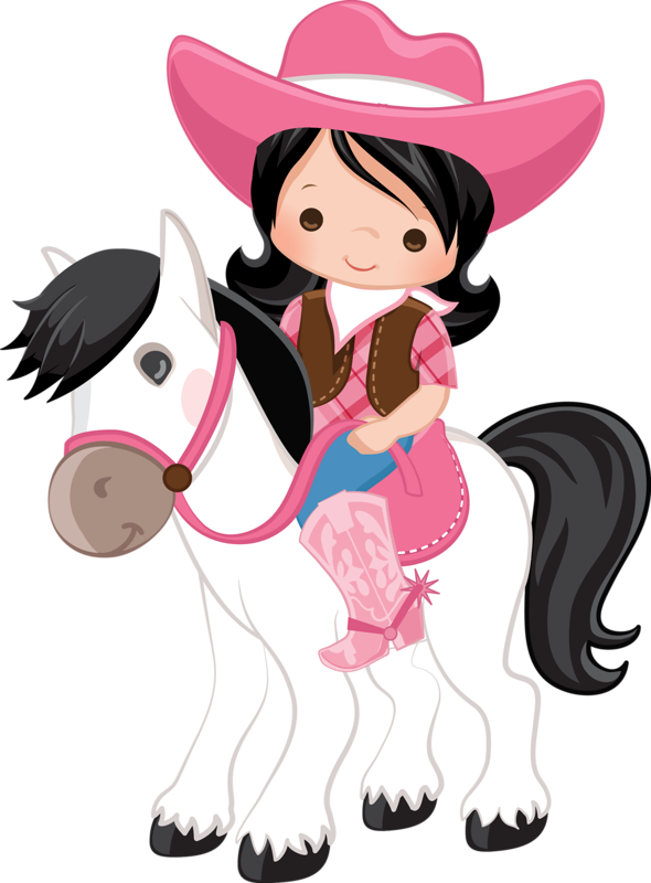 Cowboy E Cowgirl - Cowgirl On Horse Clipart (590x800)