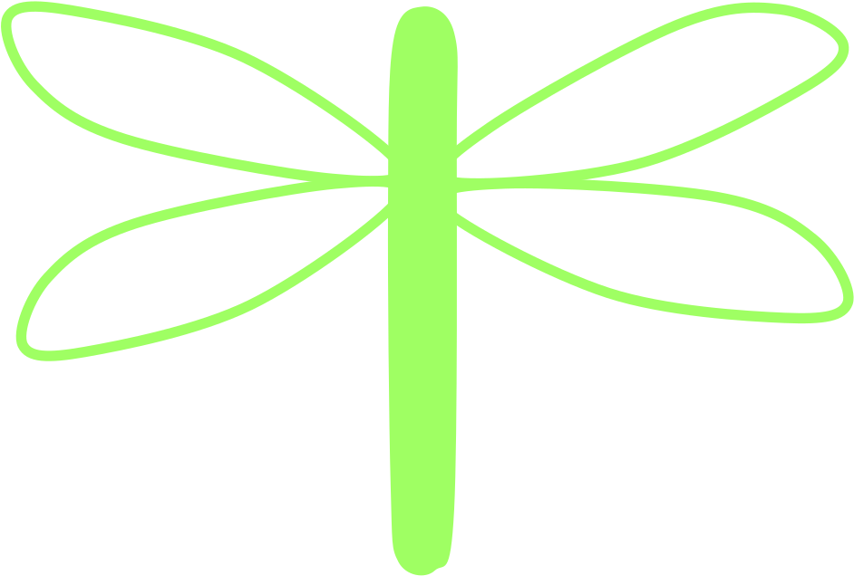 Green Dragonfly - Clip Art (1000x716)