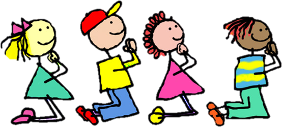 Group Prayer Cliparts - Children Praying Clipart (554x250)