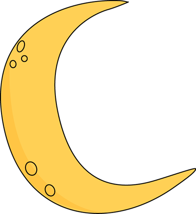 Moon Clip Art - Crescent Moon Clipart (400x436)