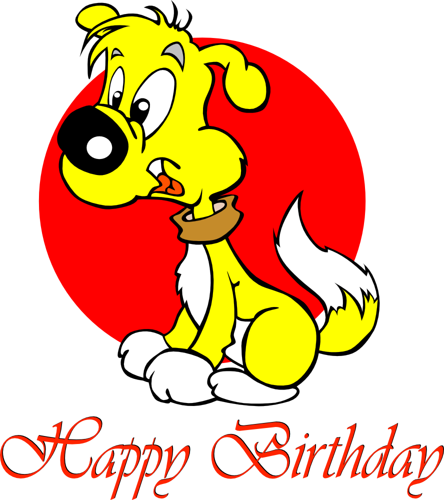 Happy Birthday Puppy - Cartoons Wishes Happy Birthday (888x1000)