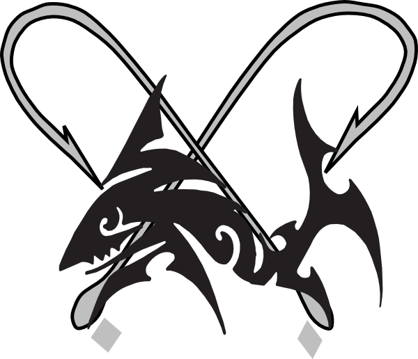 Df Fishing Hook Clip Art - Fishing Hook Logo Png (600x516)