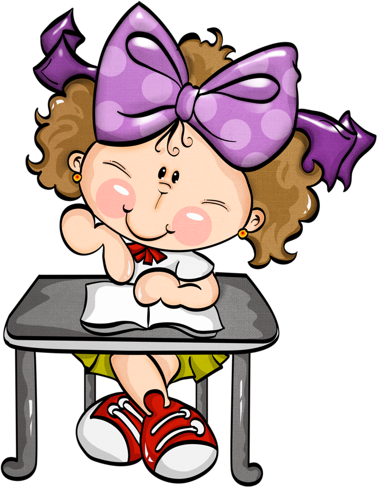 School Startsgirl Clipartcute - Rentrée Des Classes Clipart (860x1024)