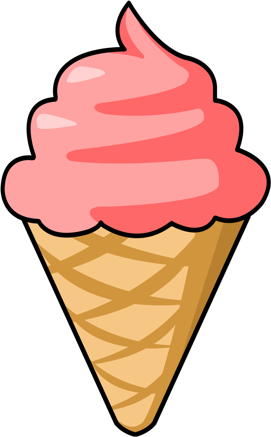Ice Cream Cone Ice Cream Animated Clipart Clipart Kid - Cono De Helado Animado (1200x1600)