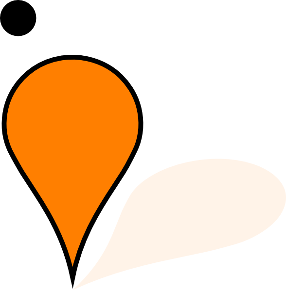 Orange Google Maps Pin Clip Art At Clker - Maps Orange (588x598)