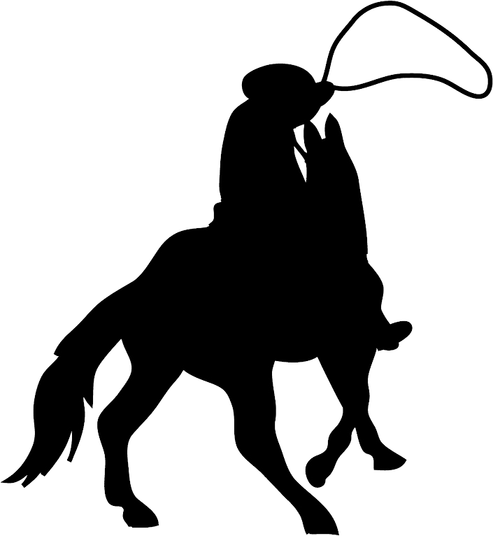 Cowboy Silhouette Png - Cowboy On Horse Silhouette Png (705x766)
