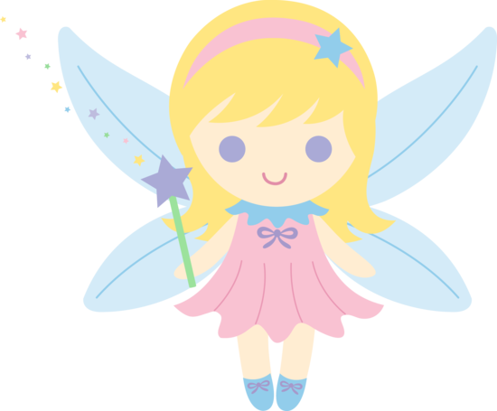Cute Pink Fairy Version Clipart - Cute Fairy Clipart (550x455)