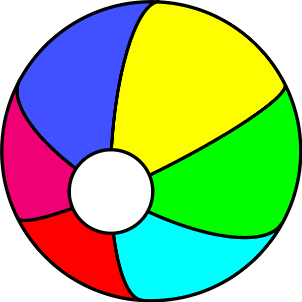 Beach Ball Clipart - Ball Clipart (600x600)