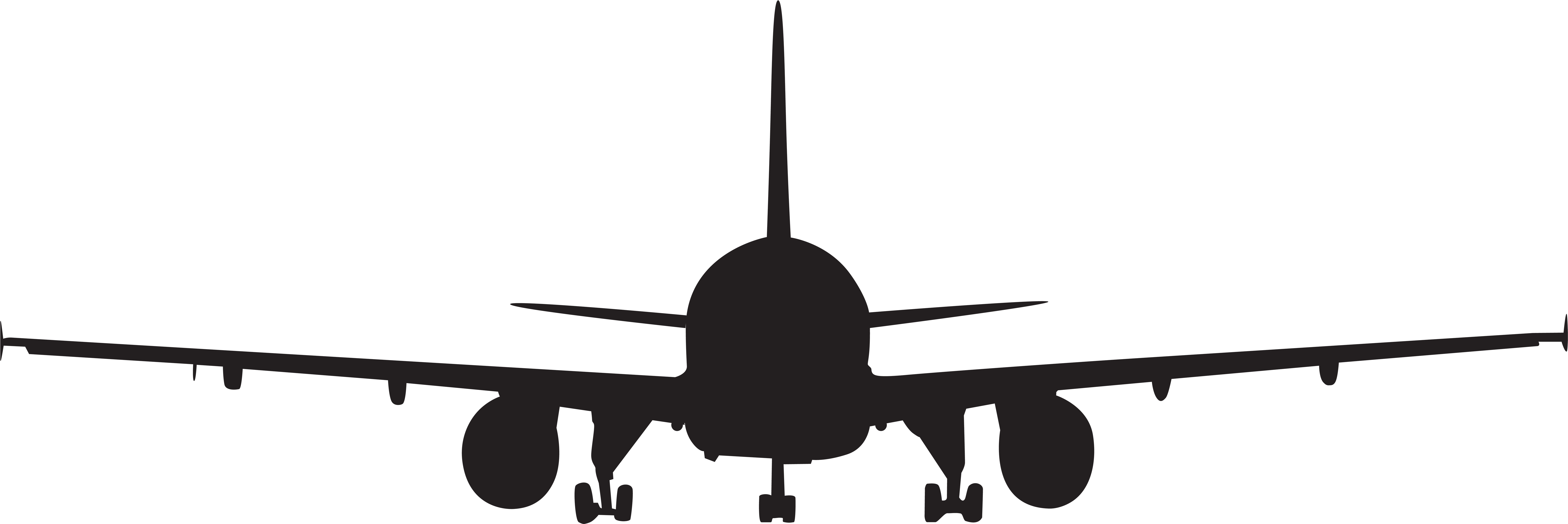 Airplane Silhouette Clip Art Png Imageu200b Gallery - Airplane Silhouette Clip Art (8000x2676)