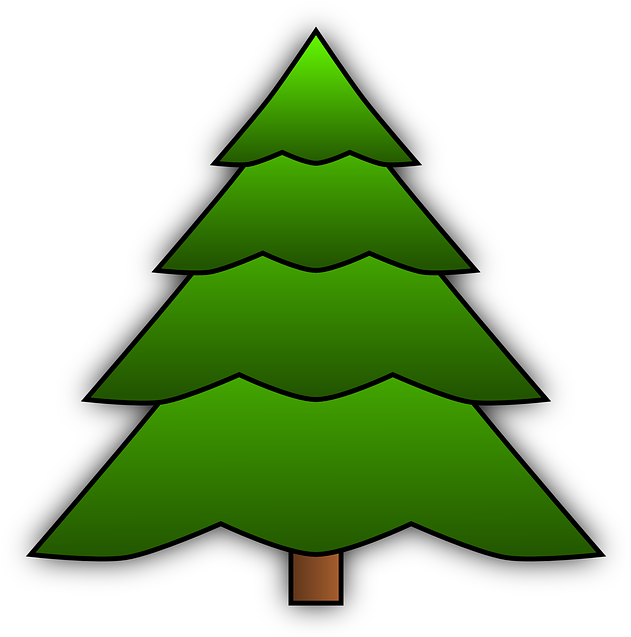 Christmas Tree Clip Art Outline (750x750)