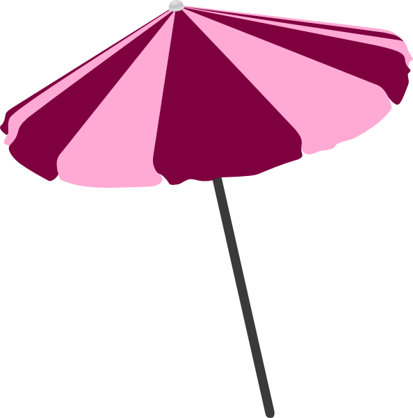 Beach Umbrella Clipart (594x601)