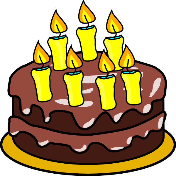 Birthday Cake Clip Art (600x597)