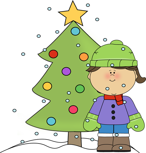 Christmas Penguins And Christmas Tree - Cute Christmas Clip Art (475x500)