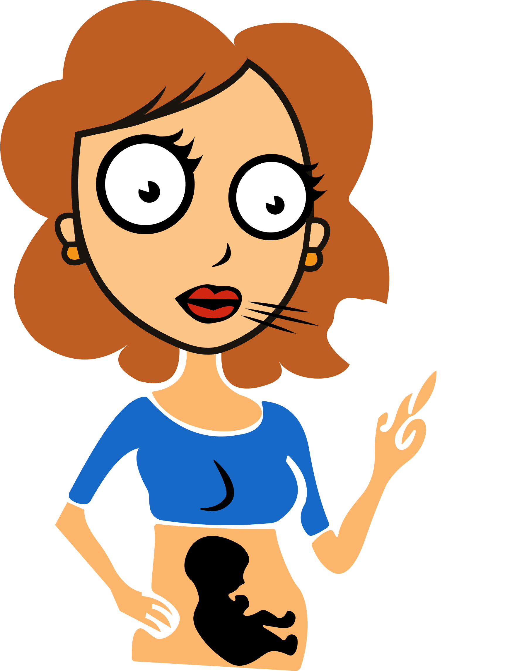 Pregnant Woman Transparent Cartoon Clipart - World No Tobacco Day 2018 (1782x2292)