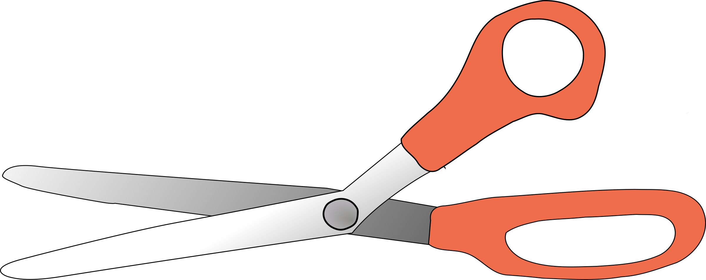 Big Image - Scissors Clip Art (2400x954)