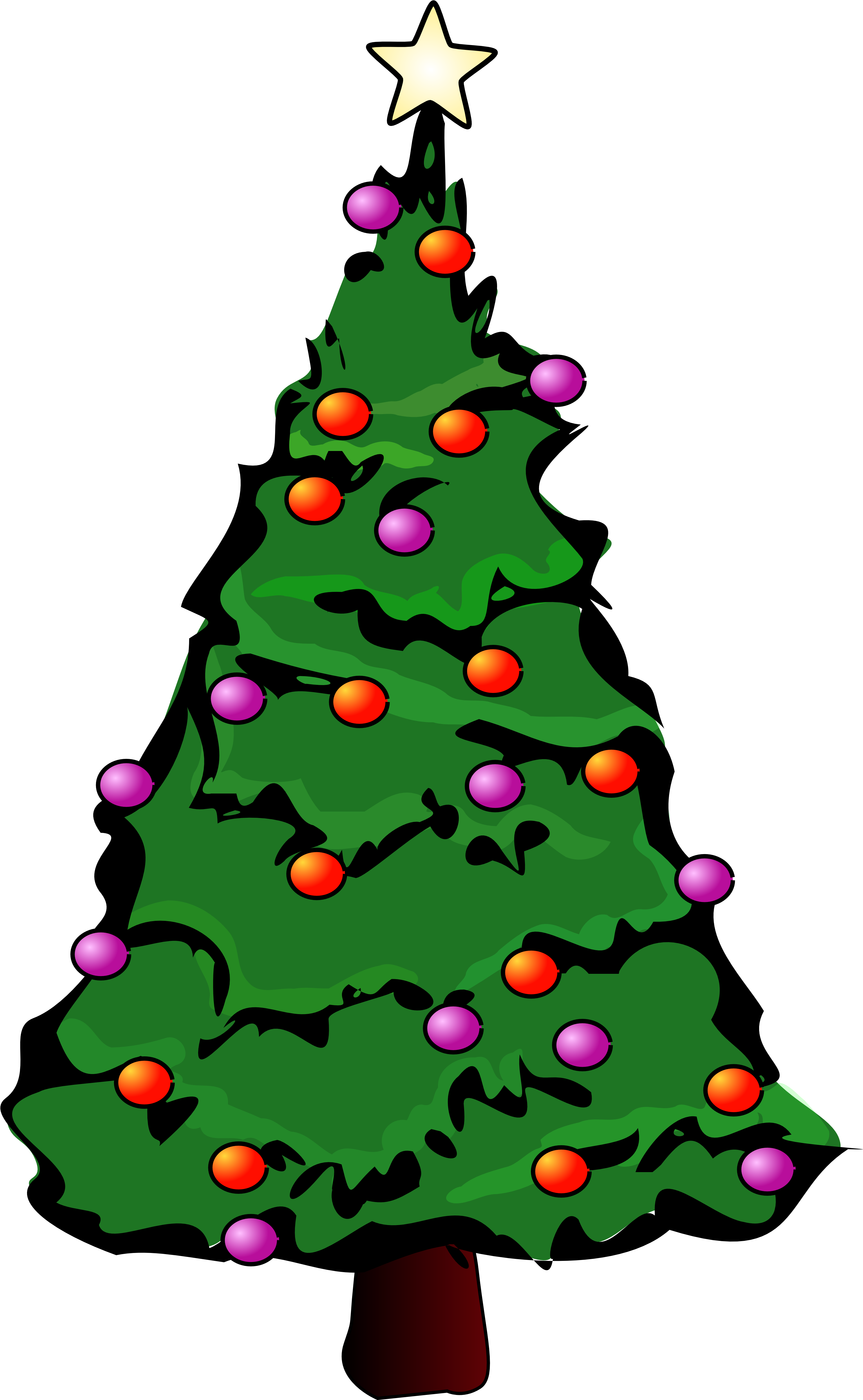 Christmas Tree Clip Art Free - Christmas Tree Greeting Cards (3333x4969)