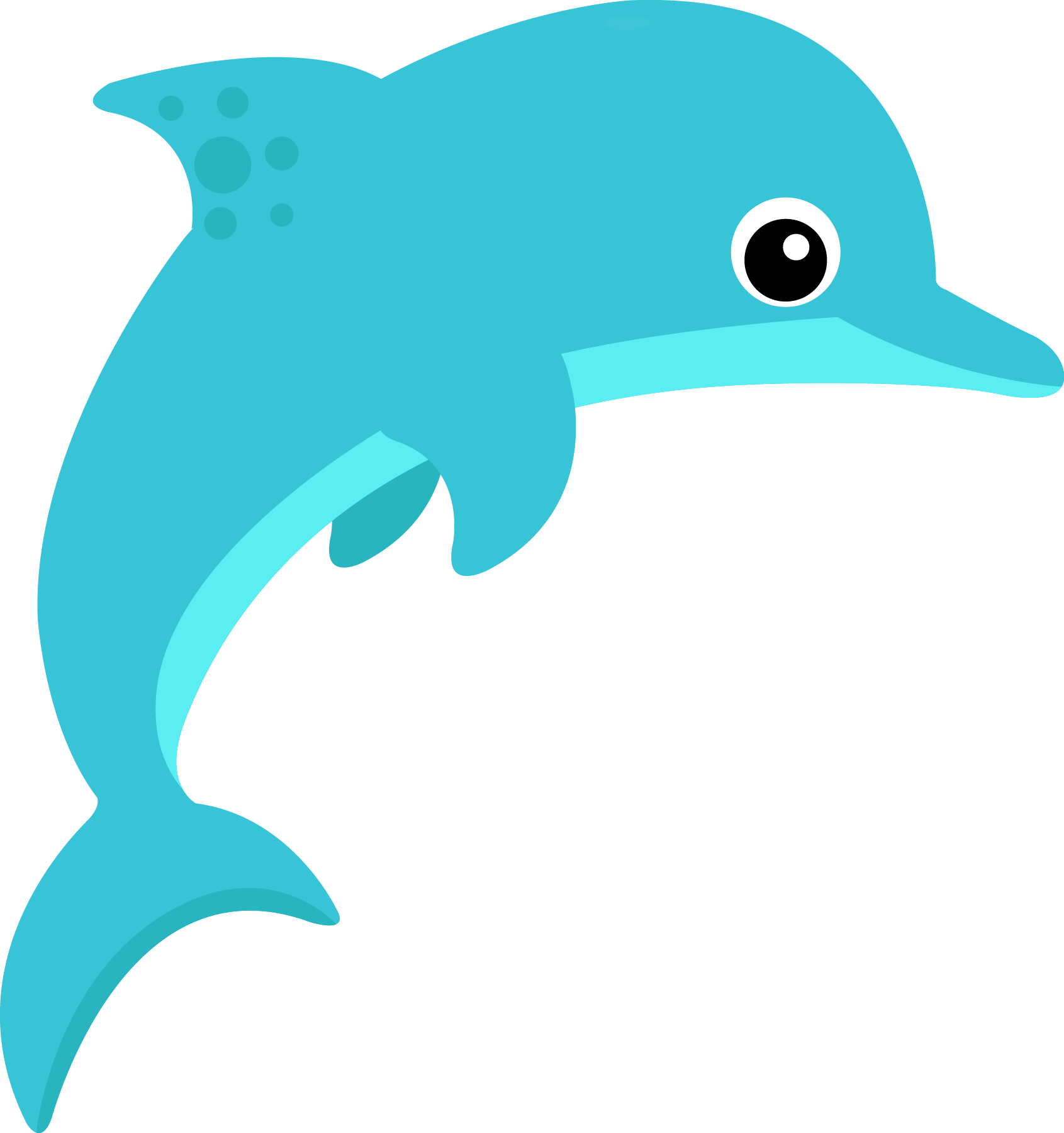 Dolphins Clipart Ocean Life - Sea Creature Clip Art (1691x1800)