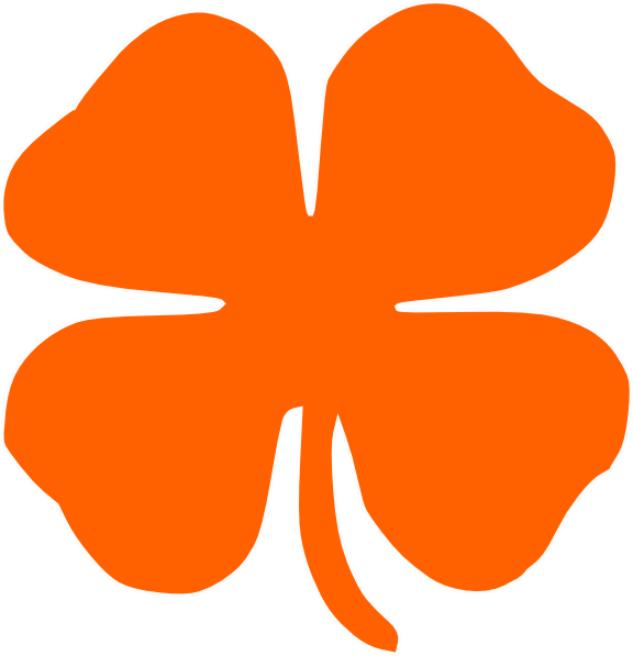 Orange Clover Clip Art (576x597)