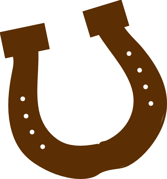 Horseshoe Horse Shoe Clip Art Vector Free Clipart - Brown Horseshoe Clipart (558x597)