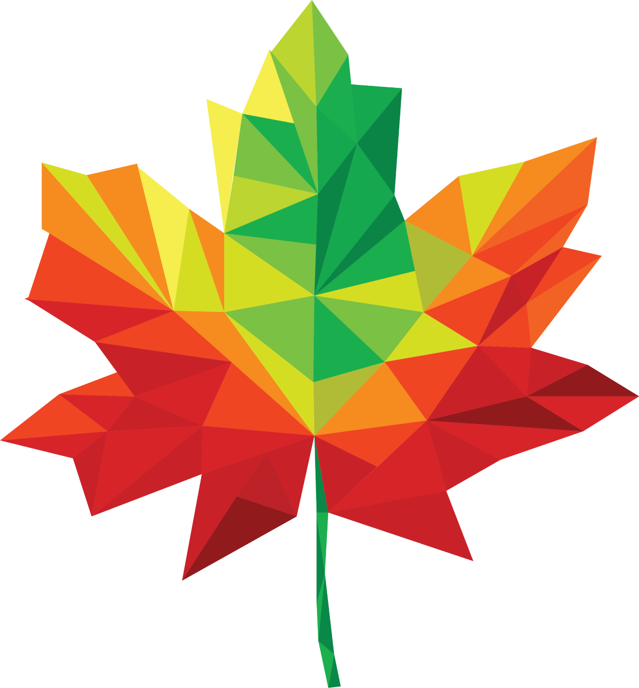 Maple Leaf Clip Art Free - Maple Leaf Geometric Png (1280x1378)