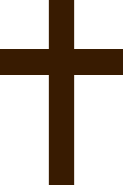 Cross - Clipart - Brown Cross (396x592)