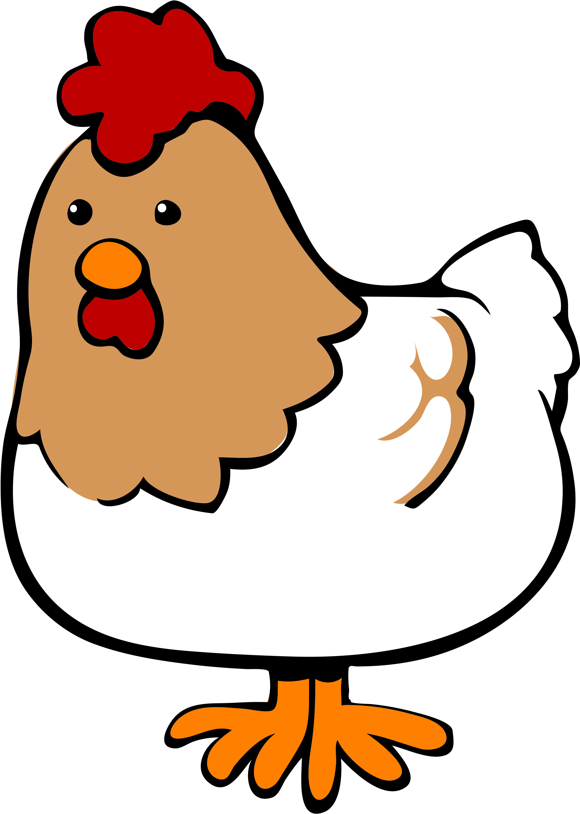 Open - Chicken Cartoon (2000x2833)
