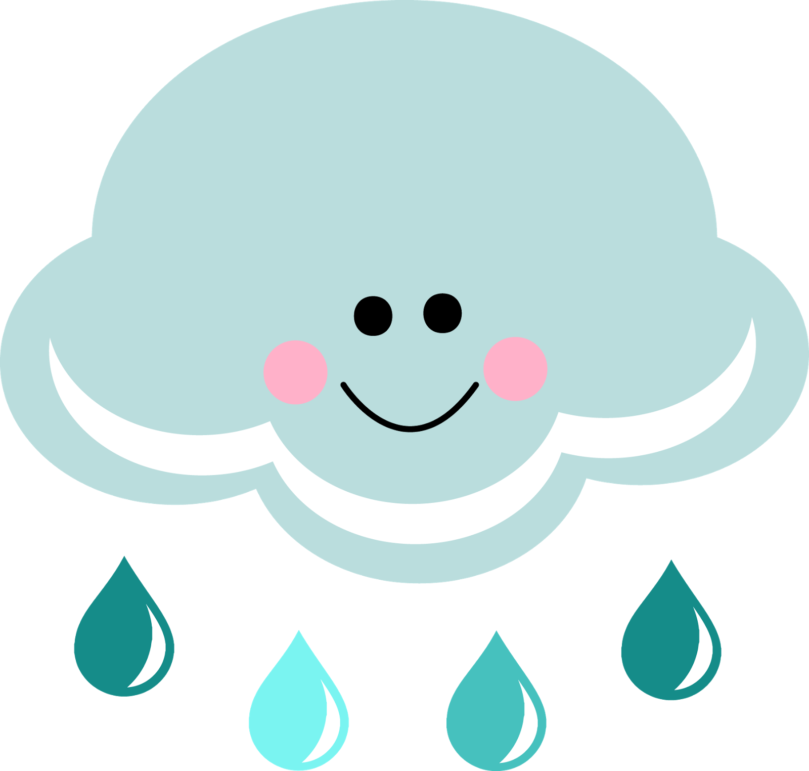 Animated Rain Clouds Clipart Collection - Clipart Cute Rain Cloud (1600x1524)