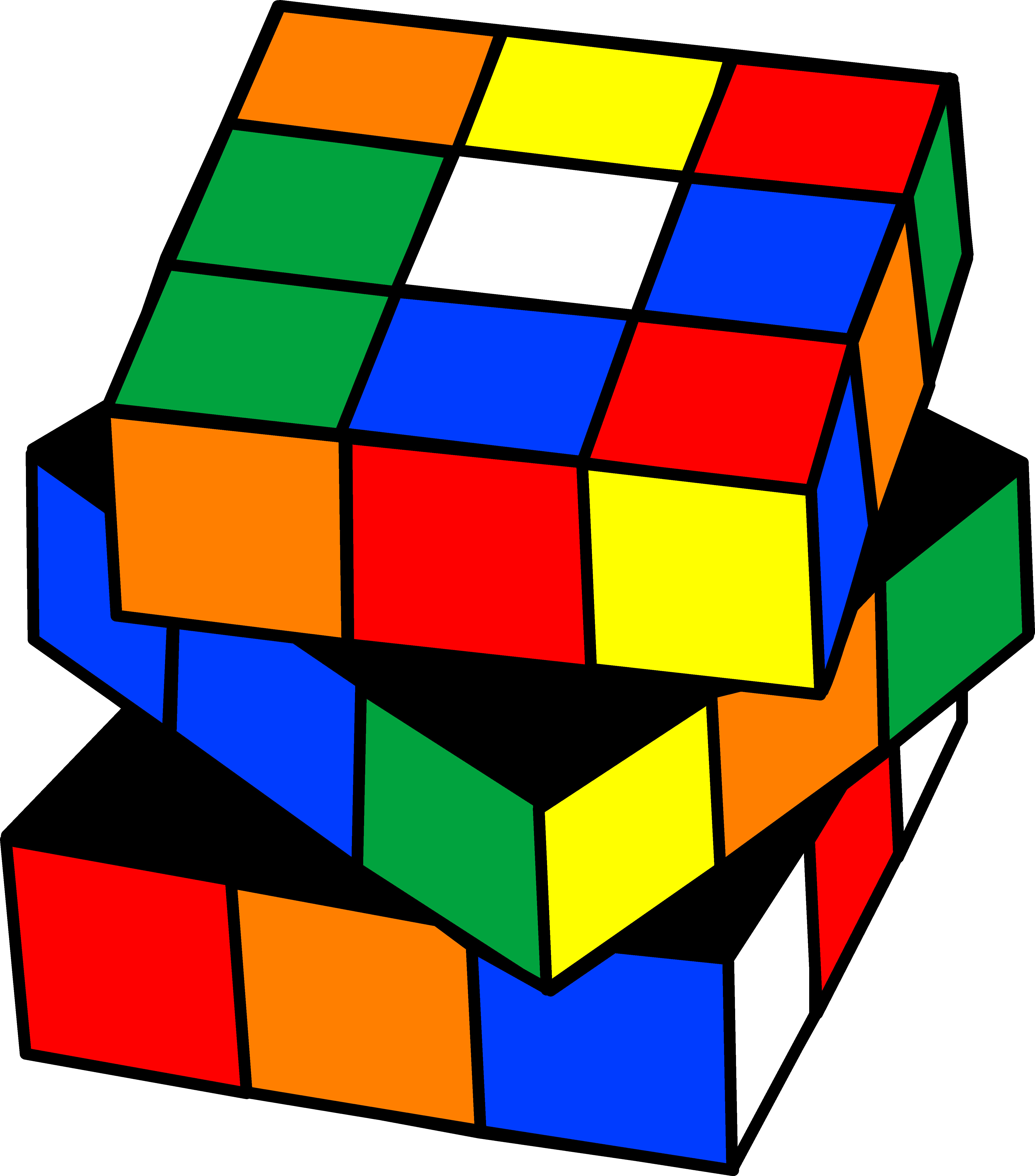 Train Clipart Cube - Rubix Cube Clipart Transparent (4753x5401)
