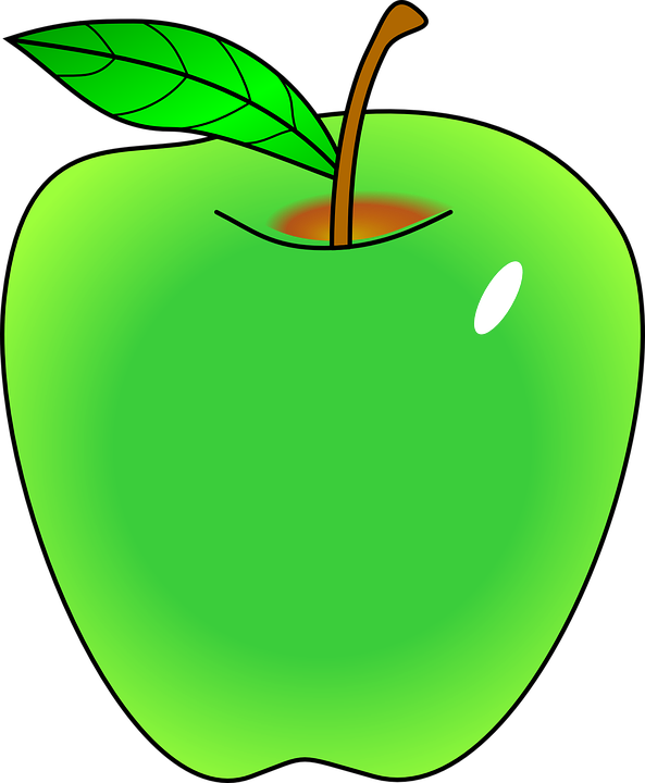 Green Apple Fruit Tree Smith Granny Tart - Clip Art Green Apple (728x883)