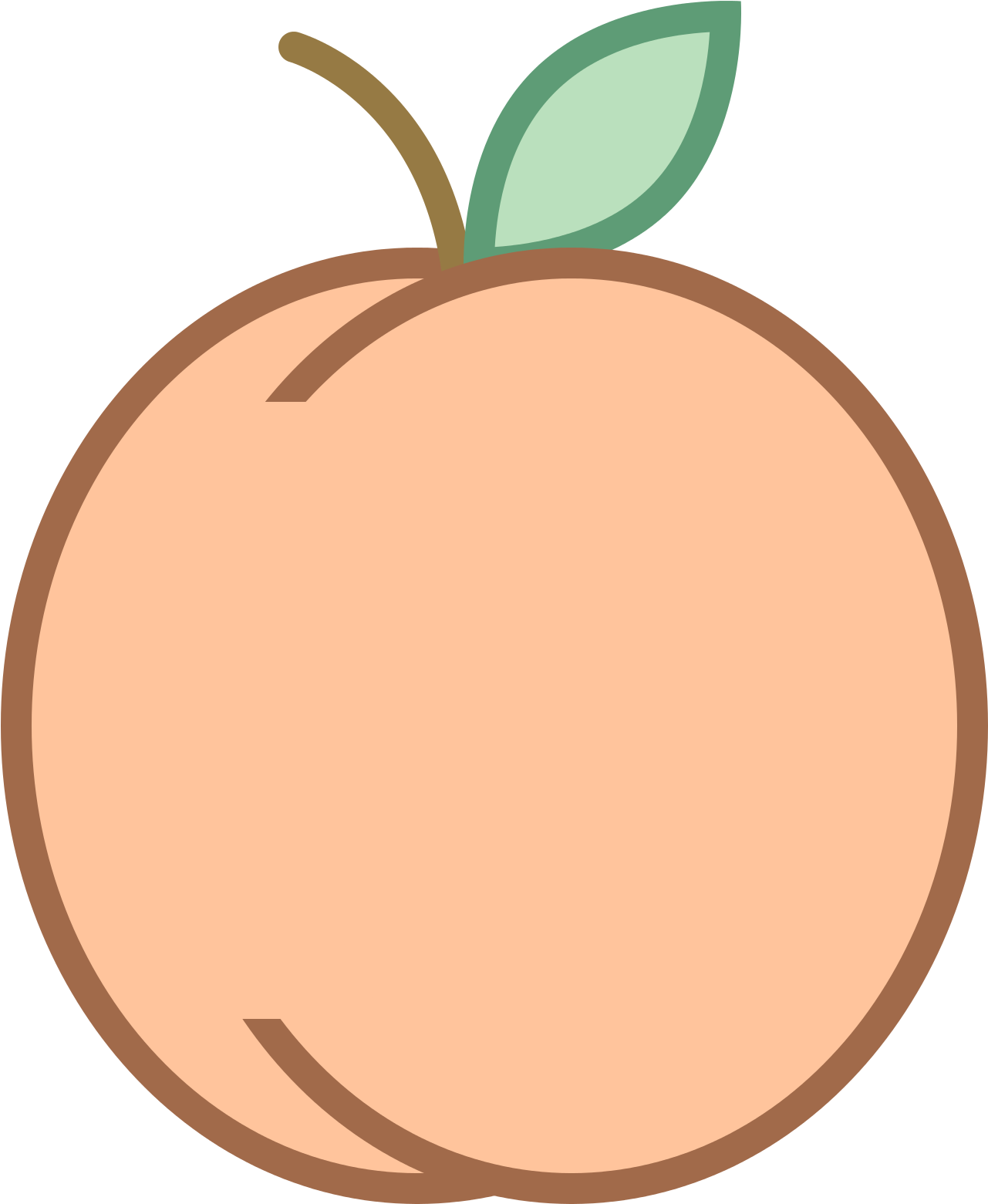 More From My Site - Transparent Peach Cartoon (1600x1600)