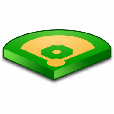 Baseball Diamond Baseball Field Clip Art 4 Wikiclipart - Baseball Icon (375x375)