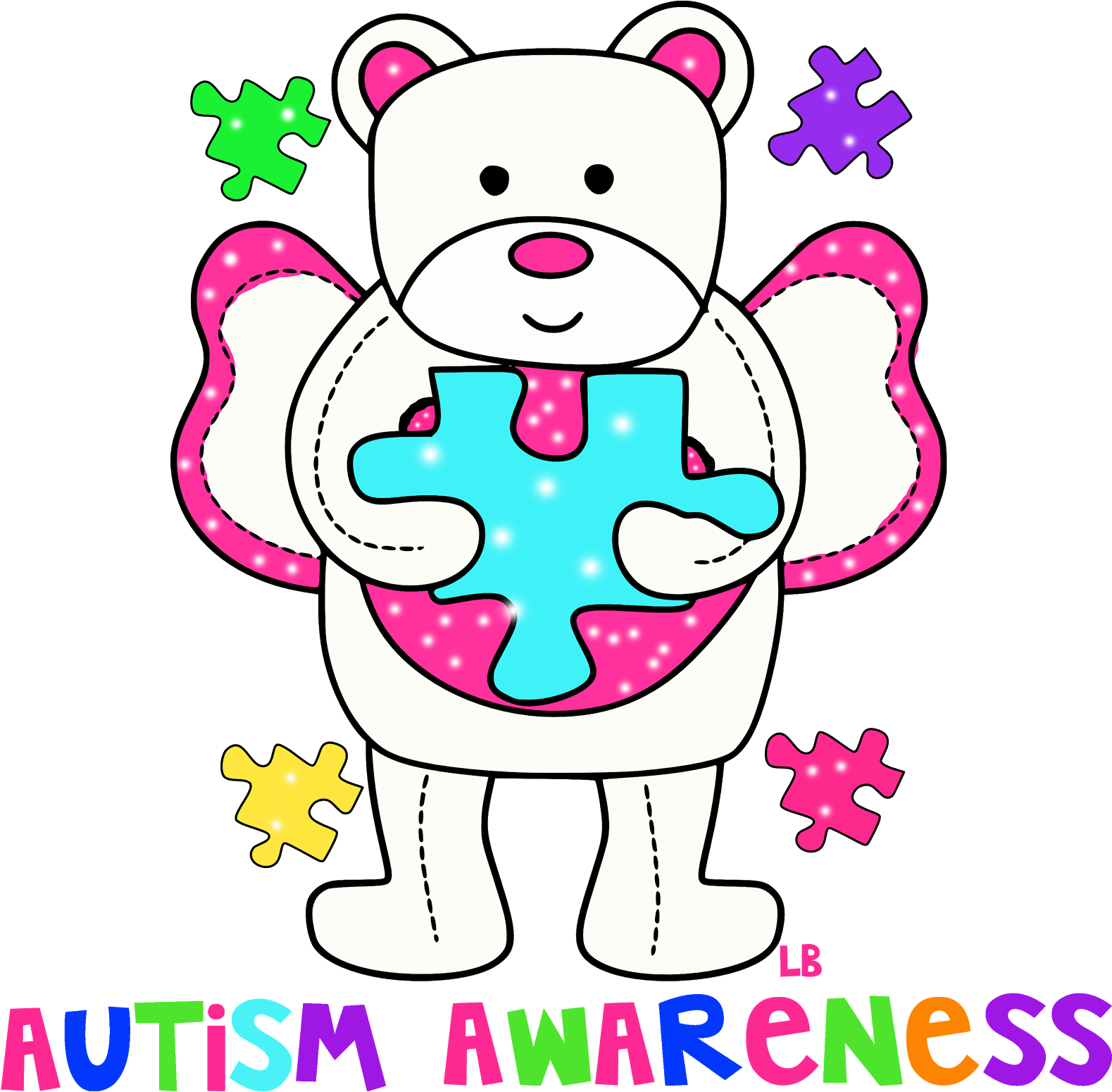 April Clip Art Gclipart - World Autism Awareness Day (1600x1566)