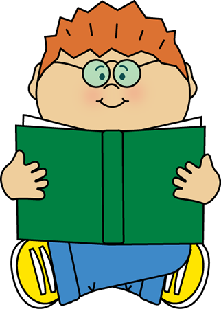 Boy Reading Alone Clip Art - Clip Art Boy Reading (322x450)