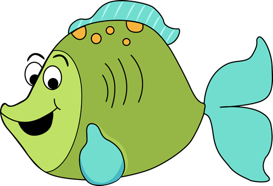 Cute Fish Clipart - Fish Cartoon Clip Art (550x376)