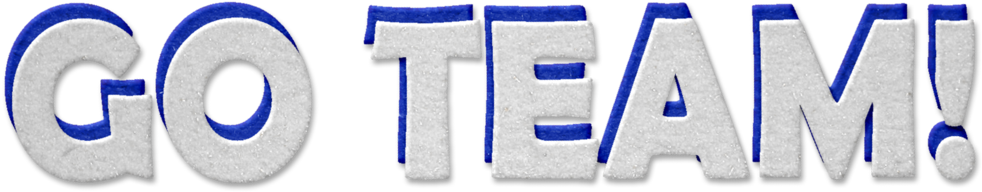 Free Black And White Cheerleading Clipart Download - Go Team Clipart Png (1024x364)