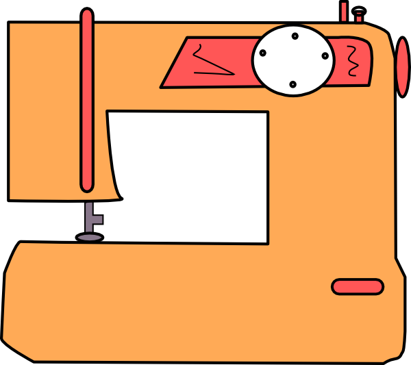 Sewing Machine Cartoon Png (600x533)