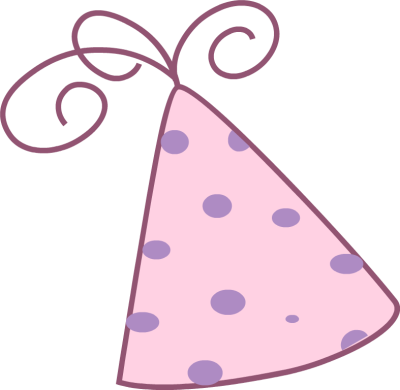Pink Birthday Hat Clip Art - Pink Party Hat Png (400x390)