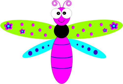 Anthropomorphic Cartoon Comic Dragonfly Fr - Cartoon Dragonfly (500x342)