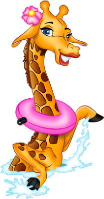 Giraffe Clipart Silly - Funny Giraffe Clip Art (400x400)