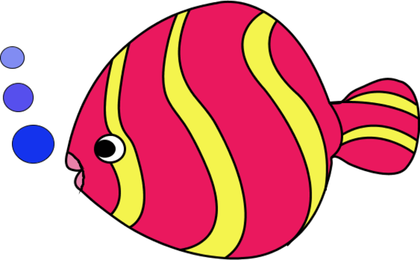 Fish Clipart - Colorful - Zebra Puzzle (600x371)