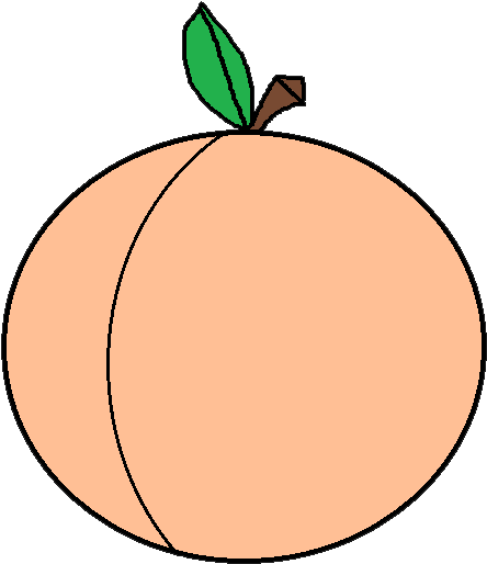 Peach Clipart Free Clip Art Images - Peach Fruit Clip Art (523x523)